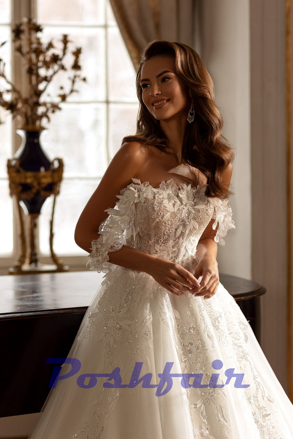 Charlotte - Aline Tulle Lace Wedding Dress