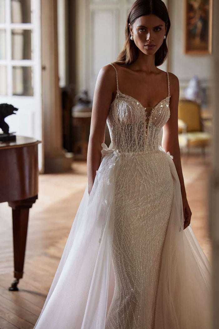ottawa bridal shops, ottawa bridal stores, ottawa wedding dress stores, wedding dress mermaid, beaded wedding dress, fit and flare wedding dress