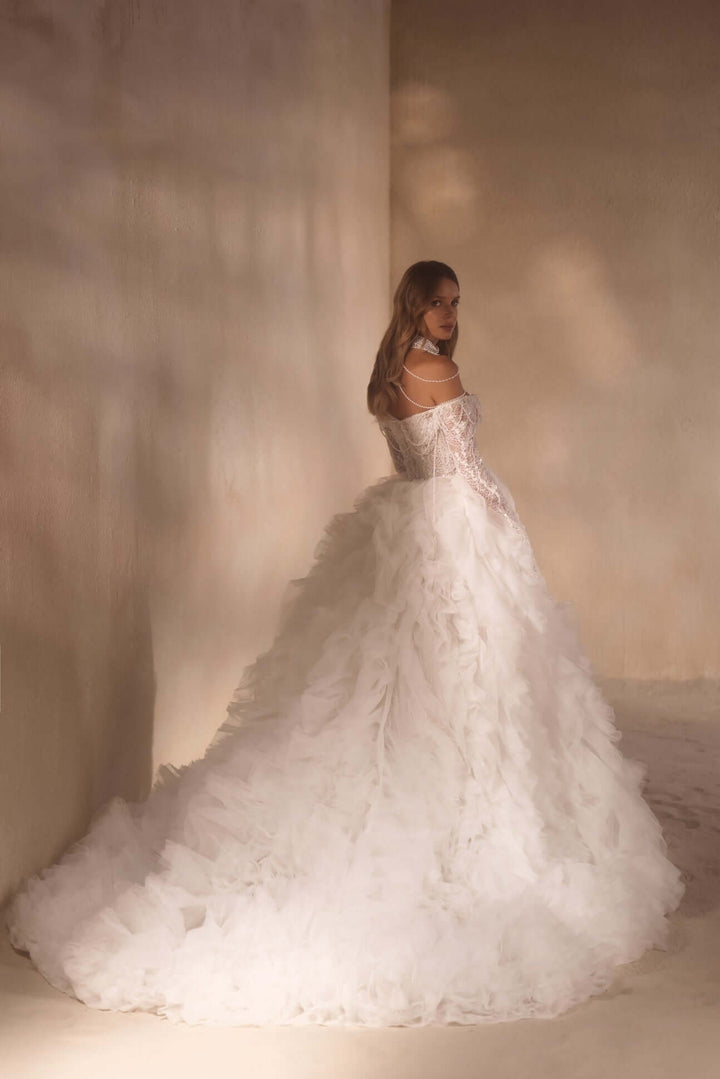 Euphoria - Beaded Mermaid Gown Optional Skirt by Poshfair Euphoria - Beaded Mermaid Gown Optional Skirt by Poshfair
