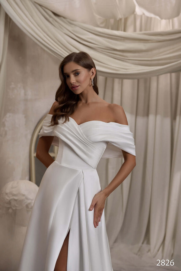 Evelyn - Aline Satin Wedding Dress