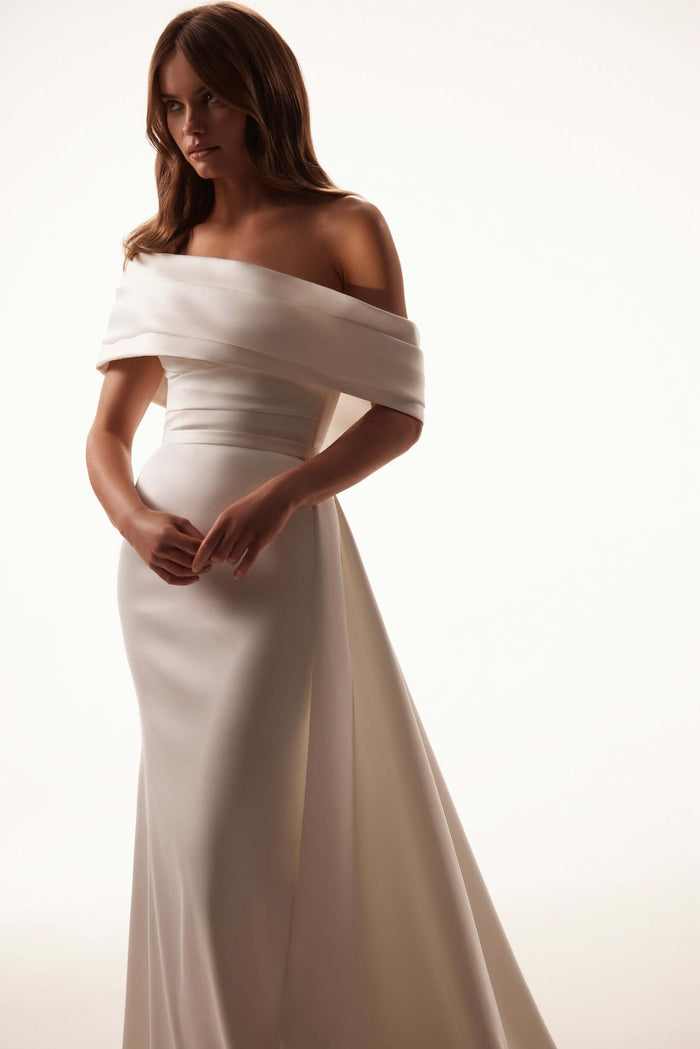 off-shoulder wedding gown, best rated bridal salon near me, canadian bridal gown designers,canadian designer wedding dresses,canadian designers wedding dresses,canadian wedding dress designer, mermaid wedding gown