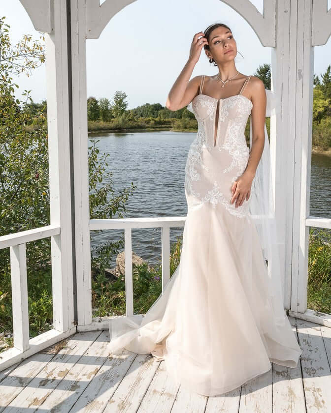 ivory wedding dress, off white wedding dress, champagne wedding dress, lace wedding dress