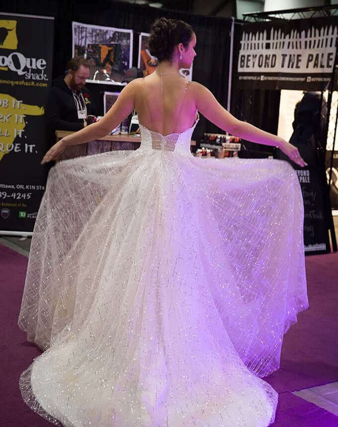 canada bridal gowns, canadian bridal dress, luxe bridal Algonquin, made with love bridal Canada, made with love bridal store, sparkly wedding dress