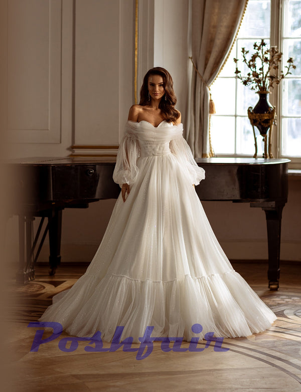 Cameron - Aline Tulle Wedding Dress
